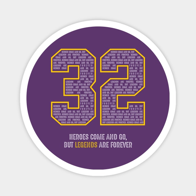 johnson Basketball Magic Los Angeles 32 Legend Magnet by TEEWEB